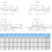 Nawiewnik wirowy sufitowy DK